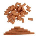 BCOATH 100 Mini Tuğlalar 1 12 Ölçekli Tuğla Duvar Yapay Tuğla Masa Mini Tuğla Modeli Küçük Kırmızı Tuğlalar Modeli y Aksesuarları Ince Tuğla Kil Yürümeye Başlayan Çocuk Gıda Manuel