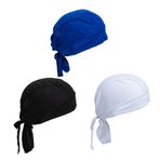 BCOATH 3 Parça Spor Kap Erkekler Için Aşçı Şapkaları Korsan Bandana Bayan Saç Bantları Doo Bez Kafatası Kapağı Erkek Bisiklet Çalışan Şapka Yaz Polyester Güneş Şapkası Motosiklet Bayanlar