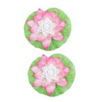 BCOATH ışık 2 Adet Yüzen Havuz Fleur De Lis Dekoru Led Fener Dekoratif Mumlar Çay ışıkları Mumlar Çiçek Dekoru Tealight Mumlar Çiçek Dekorasyonu Yüzen Çiçek ışığı Çay ışığı Elektronik
