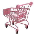 BCOATH Mini Trolly 1pc Mini Alışveriş Arabası Bebek Evi Için Oyuncak Bebekler Için Dekoratif Saklama Sepeti S Boyutu Renk Rastgele