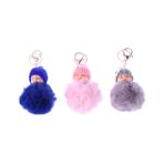 BCOATH Uyuyan Oyuncak Bebek Anahtarlık Kabarık Peluş Anahtarlık Anahtar Zincirleri Kadın Ponpon Bebek Anahtarlık Peluş Çanta Araba Anahtarlık Peluş Çift Anahtarlık Dolgu Özlemek Hediye