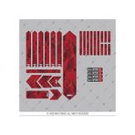 Bcy35 Reflektif Bisiklet Sticker Seti Avantaj Paket Kirmizi Siyah