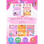 BD Kitap Çocuklar Için 5’li Boyama Kitabı Seti 2 - Ingilizce Kelimeler - 5 Kitap - 80 Sayfa