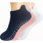 B&D Socks 3 Çift Kaydırmaz Tabanlı Nefes Alabilen Çekçekli Yoga-Pilates ve Spor Patik Çorabı Antı-Slıp - 36 - 40 - Çok Renkli