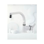 BDL ARMATÜR BEYAZ DELTA LAVABO BATARYASI OYNAR BAŞLIKLI BANYO BATARYASI ÇİFT SU GİRİŞLİ LAVABO MUSLUĞU
