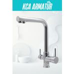 BDL ARMATÜR KCA ARITMALI 3 YOLLU MUTFAK EVİYE BATARYASI GARANTİLİ PASLANMAZ PİRİNÇ YERLİ ÜRETİM