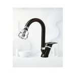 BDL ARMATÜR SİYAH MİX LAVABO BATARYASI FİLTRELİ OYNAR BAŞLIKLI BANYO MUSLUĞU BANYO ÇEŞMESİ ÇİFT SU GİRİŞLİ