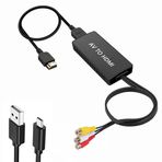 BD&M RCA - HDMI Dönüştürücü, HDMI Adaptörü AV - HDMI Desteği 1080P PAL/NTSC PS one, PS2, PS3, STB, Xbox, VHS, VCR, Blue-Ray DVD Oynatıcılar ile Uyumlu