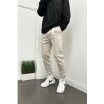 BDRMAN Jogger Gri Renk Paça Ve Bel Lastikli Gabardin Kumaş Pantolon