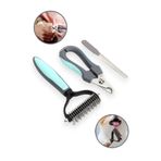 BE ACTİVE Be Active Kedi Köpek Uzun Tüy Açıcı Kıtık Tarağı & Tırnak Makası + Törpü Set 3 Parça