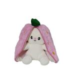 BE ACTİVE Peluş Çilek Tavşan Peluş Oyuncak Peluş Tavşan Süpriz Yumurta Sevgiliye Özel Hediye 50 Cm