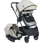 Be-Be Elegant Lux Travel Çift Yön Tam Yatış Pozisyonlu Pratik Katlanır Pusetli Bebek Arabası - Krem