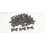 Be Beauty Kahverengi Renk Beyaz Puantiyeli 50 Adet Fiyonk Papyon (2,5 x 3,5 Cm)