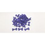 Be Beauty Mor Renk Beyaz Puantiyeli 50 Adet Fiyonk Papyon (2,5 x 3,5 Cm)