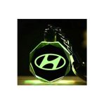 Be Hediyelik Hyundai 7 Renk Yanan Logolu Yanan Led Işıklı Yedek Pil Hediye 3D Araba Anahtarlık Yedek Pil Hediye