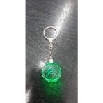 Be Hediyelik Logolu 7 Renk Yanan Yedek Pil Hediyeli Led Işıklı 3D Kristal Araba Anahtarlık Yedek Pil Hediye