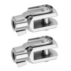 Be In Your Mind 2 adet M6x1 iplik 32mm uzunluk hava silindir çubuk çatal uç çatal ucu boyunduruk eklemi bahar Pin çelik çinko kaplama Y konektörü elektronik otomatik ekipman için