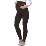 Be Mammy BE-02 Maternity Clothing Uzun Viskoz Kahverengi Kadın Hamile Taytı