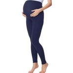 Be Mammy BE20-230 Uzun Pamuklu Yüksek Bel Yumuşak Lacivert Kadın Hamile Taytı