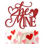 Be Mine Pasta Üstü, Tatlı Aşk, Be My Valentine, Seni Seviyorum, Mutlu Sevgililer Günü Teması Evlilik Nişan Yıldönümü Partisi Dekorasyon Malzemeleri