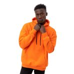 Be Muse Unisex Kapüşonlu Üç İplik Şardonlu Sweatshirt (Turuncu, Small)