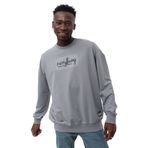 Be Muse Unisex Siyah Enjeksiyon Kabartma Baskılı “Everyting Happens” Uzun Kollu Sweatshirt (Gri, S)