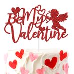 Be My Valentine Cake Topper, Be Mine, Sweet Love, I Love You, Mutlu Sevgililer Günü Teması Evlilik Nişan Yıldönümü Partisi Dekorasyon Malzemeleri