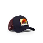 Be Positive Logolu Lacivert-Bordo Trucker Şapka