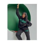BE QUEEN Kapüşonlu Wellness Baskılı Tam Kışlık Oversize %100 Pamuk Young Kadın Eşofman Takımı