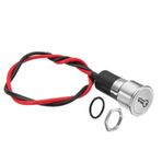 BE-TOOL-BE-TOOL LED Araç Uyarı Göstergesi, 1 Adet LED Pilot Işık 12v Metal Kasa LED Gösterge Paneli Pil Uyarı Işığı Araba, Tekne, Bisiklet/Gövde Rengi Krom Yüksek Işın (Mavi)
