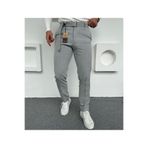 BE TOR Kendinden Kemerli Premium Kumaş Pantolon Gri