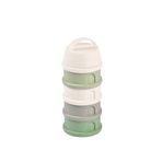 Beaba 4 Katmanlı süt tozu kutusu ve atıştırmalık kabı (Cotton White/Sage Green)