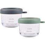 Beaba Bebek Cam Mama Kavanozu 2li Set , 150 ml Mineral / 150 ml Sage Green