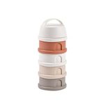 Beaba Cotton White Terracotta 4 Katmanlı Süt Tozu Kutusu Ve Atıştırmalık Kabı