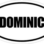 Beach Graphic Pros 15 cm Baskılı Euro Stil Oval Dominic Çıkartma Çıkartma dekor Darbe Yazı Tipi Stili.
