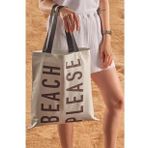 Beach Please Desen Baskılı Plaj Çantası