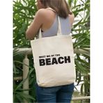 Beach Please Kalın Tote Bag Bez Çanta, Pinterest Çanta, Kitap Çantası,Omuz Çantası, Plaj Çantası - 10D-Krem