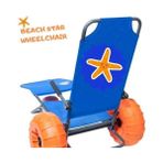 Beach Star Engelli Plaj Sandalyesi Üç Tekerlekli Kolçaklı - 110 cm - Siyah