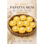Bead 10'lu Papatya Şeklinde Mum Seti | Hediyelik ve Dekoratif Çiçek Mum | Nikah, Söz, Nişan, Düğün Süsü