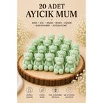 Bead 20 Adet Ayıcık Mum Kına, Söz, Nişan, Nikah, Düğün, Bebek, Babyshower, Doğum Günü Hediyelik