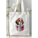 Beagle Köpek Baskılı Bez Çanta Omuz Çantası Kişiye Özel Model 15