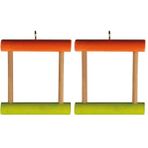 Beak's Doğal Kuş Oyuncakları, Kare Salıncak (2 paketi)