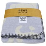 Bear Foot Pamuk Bebek Battaniyesi Mavi 100 * 75