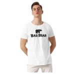Bear Tee KS T-Shirt Off-White Beyaz Logo Baskılı King Size Erkek Tişört