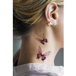 BearPear 3 Boyutlu Kelebek Dövmes, Kelebek Tattoo, Kadın Geçici Dövme