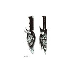 BearPear Black Mask Tattoo Bıçak Geçici Dövme