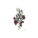 BearPear Kaplan ve Gül Geçici Dövme