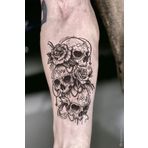 BearPear Kurukafa Geçici Dövme Skull Tattoo
