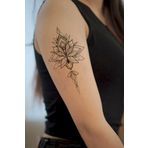 BearPear Mandala Lotus Dövme, Kadın Geçici Dövme, Mandala Tattoo, Lotus Tattoo