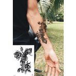 BearPear Silah ve Gül Geçici Dövme 15x21 cm Tattoo